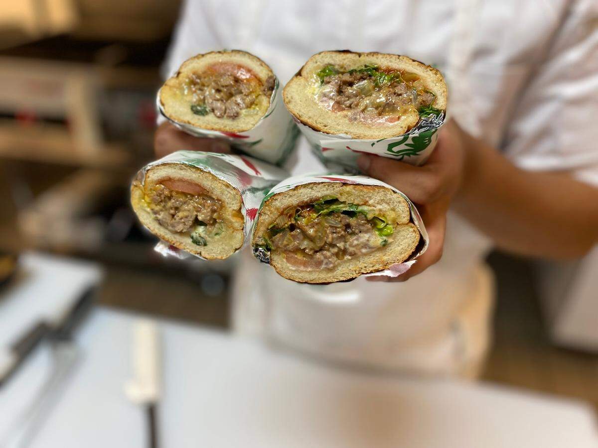 Chopped cheese sandwiches will be an occasional special at Nas Kitchen, which specializes in Mediterranean and halal dishes.