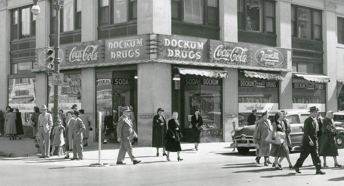 The Dockum Drugs Store in downtown Wichita was the site of a historic Civil Rights movement sit-in lead by students.
