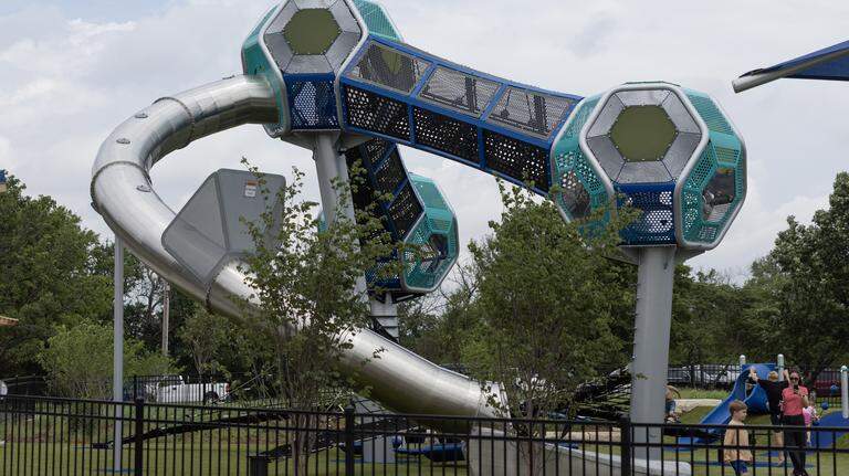 New 30-feet tall slide in renovated Derby park sparks concerns. Here’s why