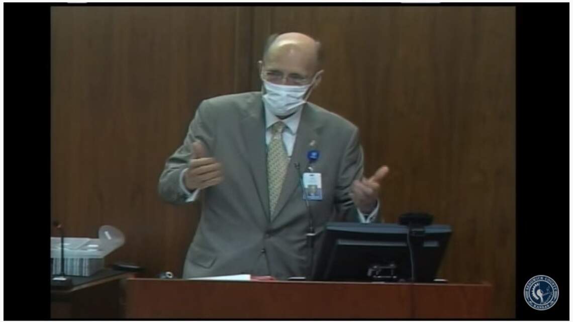 Sedgwick County’s top doctor said face masks help. Commissioners changed the subject