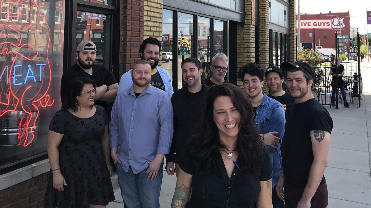 The Anchor’s owner Schane Gross, front, has assembled a team of managers she said will help her transition her two businesses on Douglas into a singular concept with a new name.