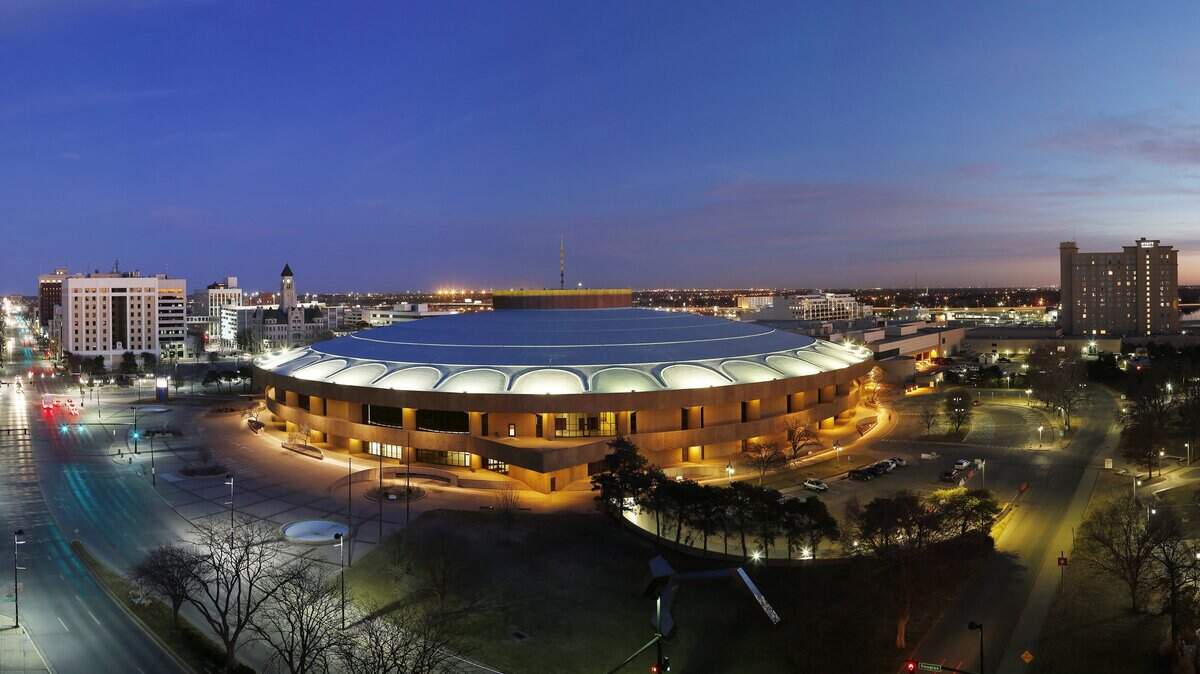 Century II and the Wichita Skyline from 1/28/2016