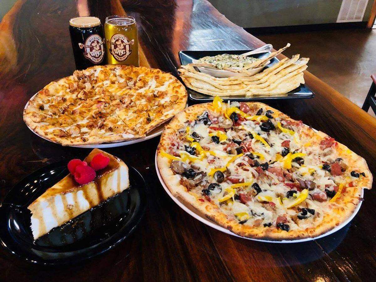 Wichita Brewing Company’s menu focuses on pizza and beer.
