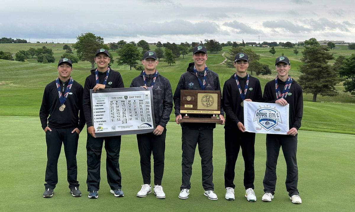 The Hutchinson Central Christian boys golf team won the Class 1A team state championship on Wednesday.