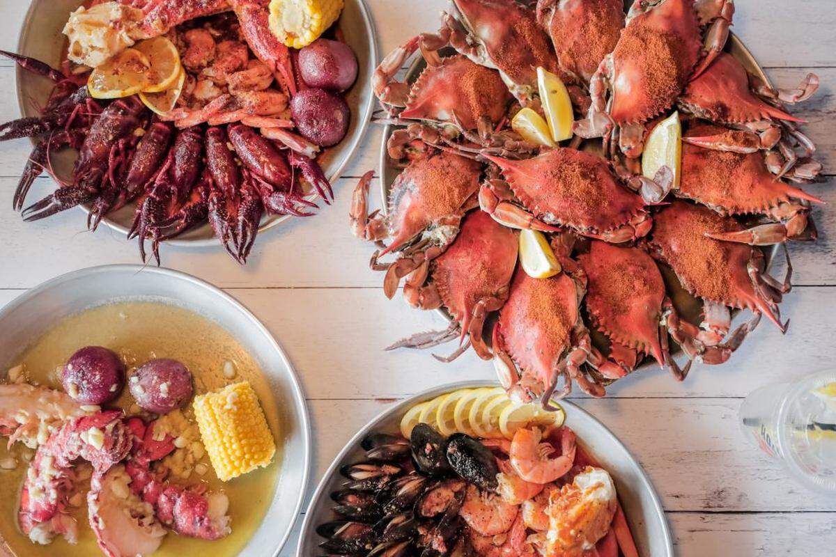 Hook & Reel specializes in seafood boils. The chain will open a Wichita restaurant near Towne East.
