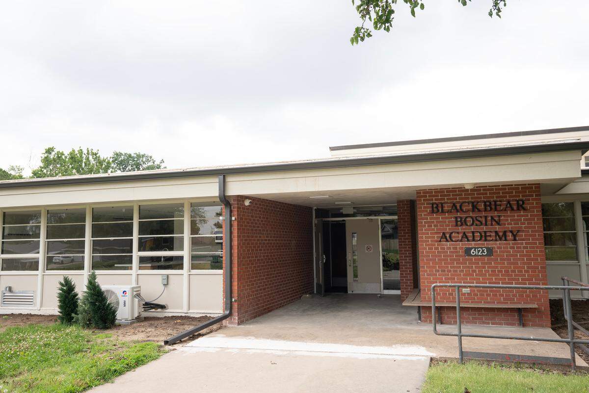 The new apartments at the former Blackbear Bosin Academy, near 13th and Woodlawn, are almost ready for 23 renters.