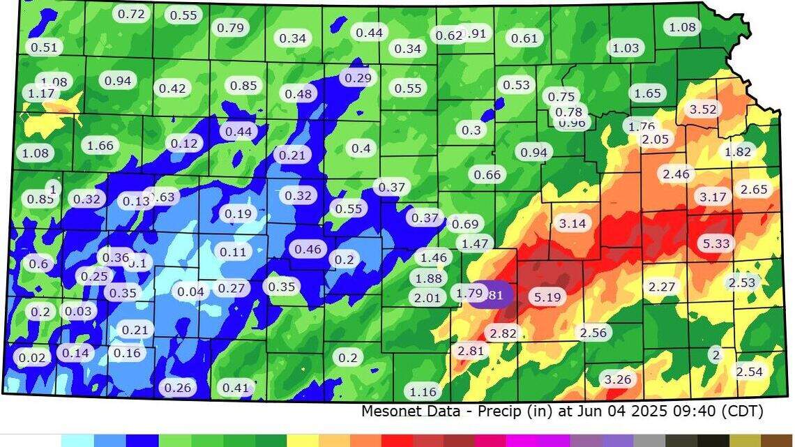 Rainfall totals in the Wichita area break a 94-year-old record. How much fell?