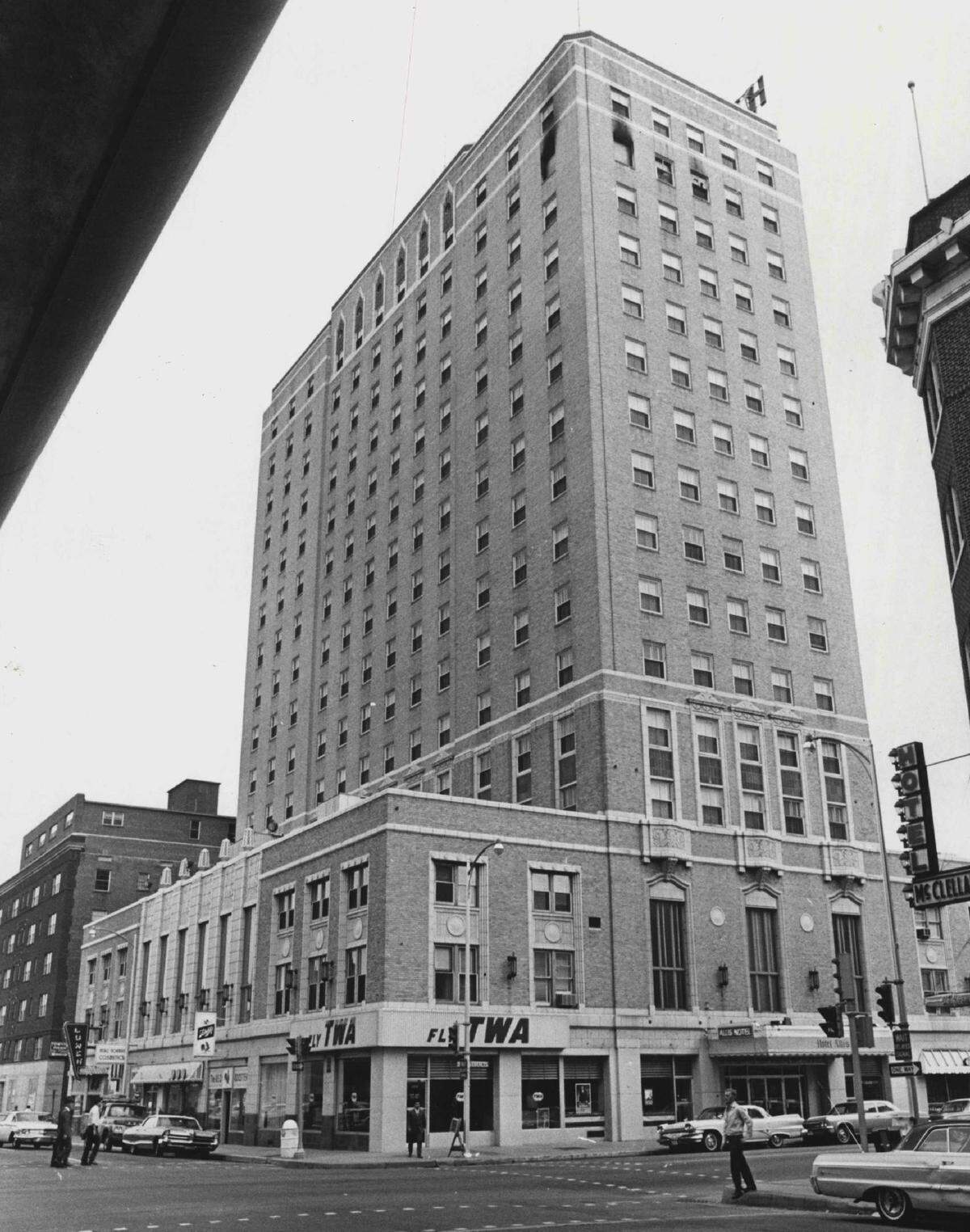 The Allis Hotel opened in 1930 in downtown Wichita and had three restaurants inside of it.