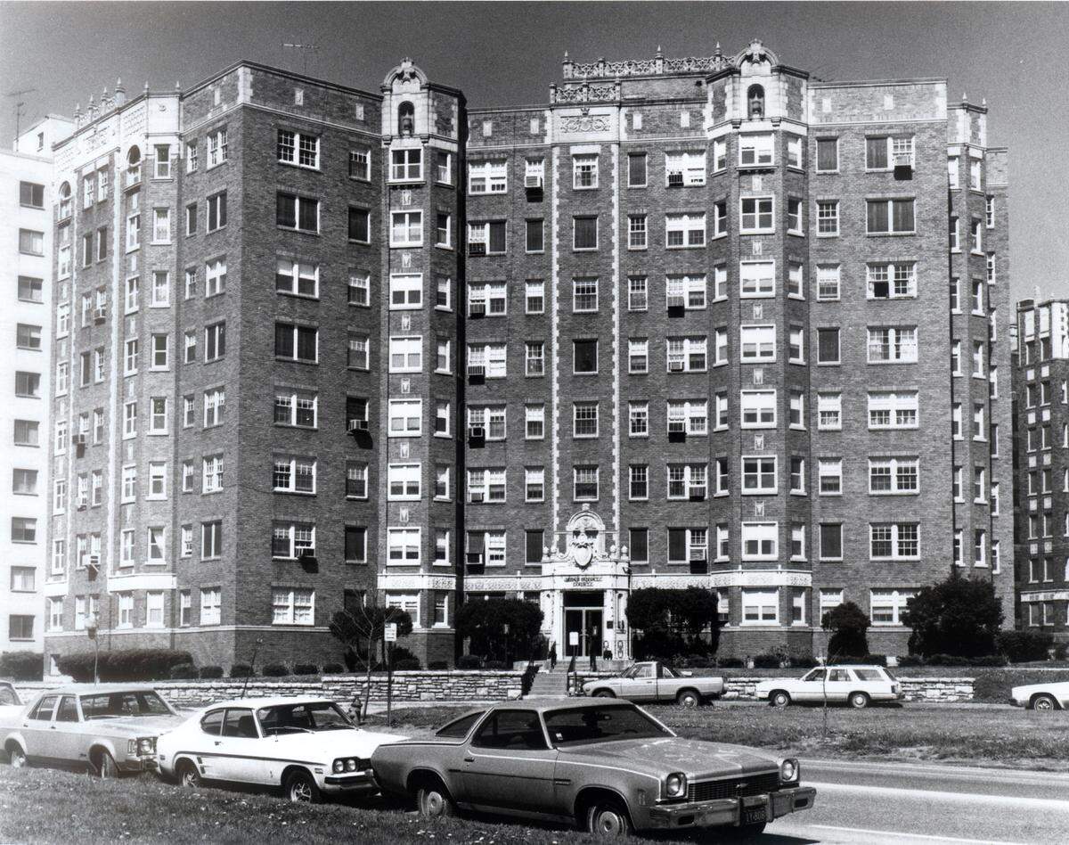 The Nelle Peters-designed James Russell Lowell apartments that are part of what’s known as the Authors Block in Kansas City.