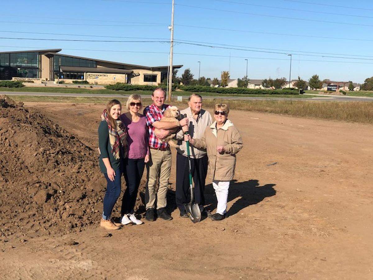 The Hertel family is about to open a new Barn’rds in west Wichita. They are, from left to right, Natalie Hertel, Maria Hertel, Troy Hertel holding Chloe Hertel, Carol Hertel and Ken Hertel.