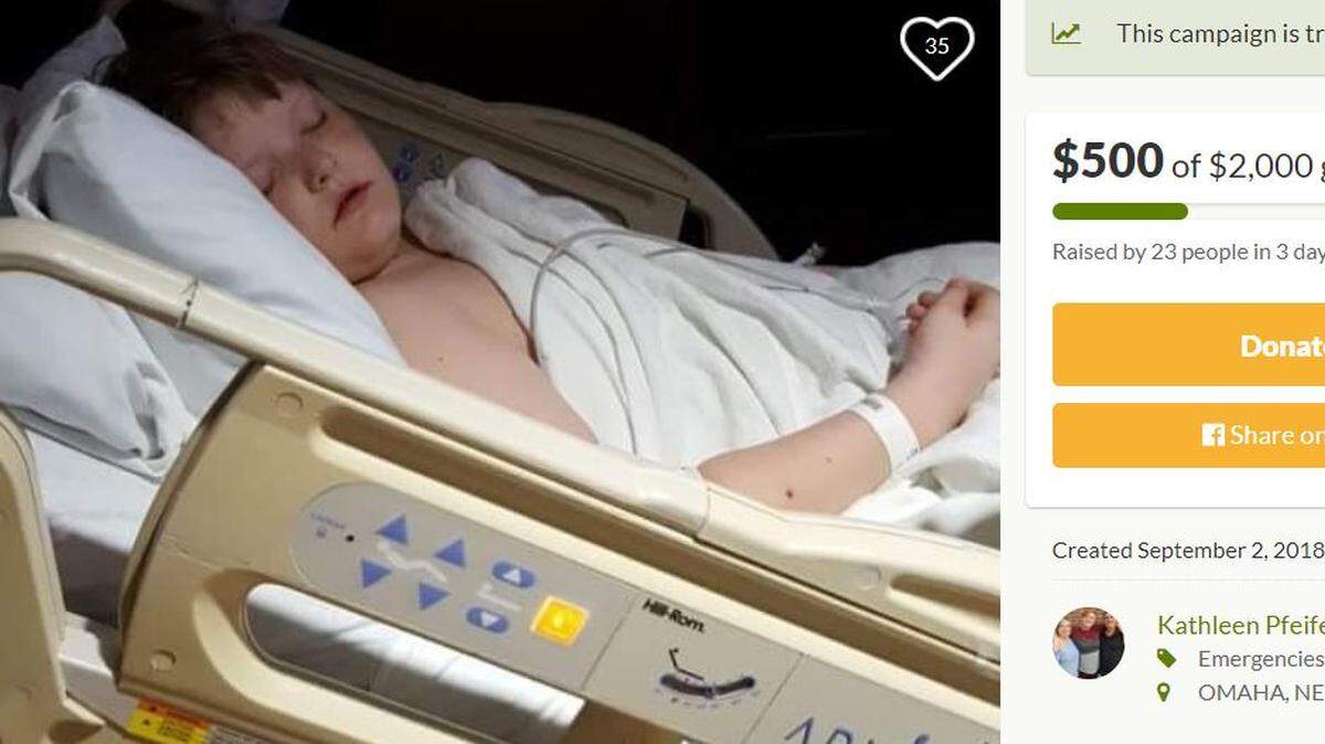 Aaron Martin’s bike handlebar impaled his stomach when he was struck by a hit-and-run driver, his mom said.