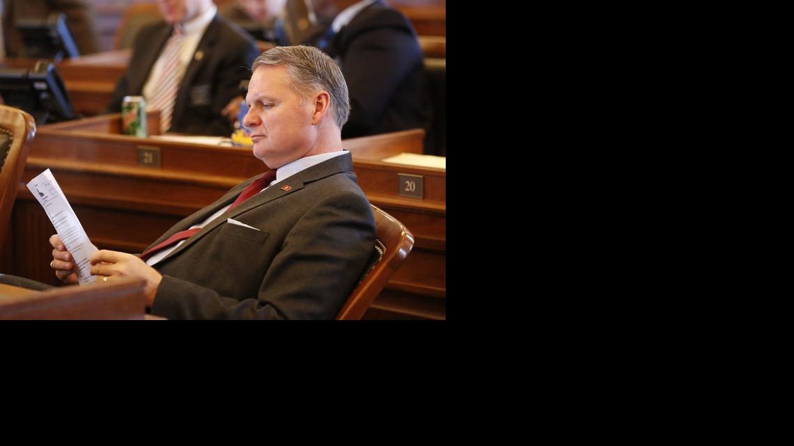 Rep. Marc Rhoades, R-Newton, has resigned as chairman of the House Appropriations Committee in protest over the school funding bill. (Jan. 16, 2013)

