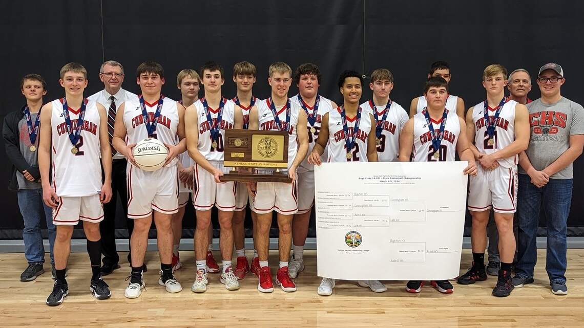 ‘Living the dream’ in small-town Kansas: Cunningham basks in 1st basketball state title