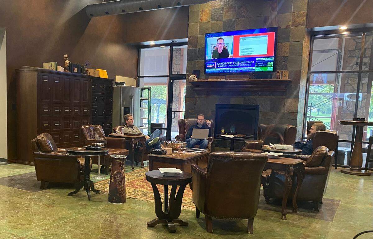 The room where cigar smokers now puff away will soon become a non-smoking seating section at The Humidor Cocktail Lounge. Cigar smokers will get their own space on a back patio that will be enclosed and will have heated floors and garage doors.