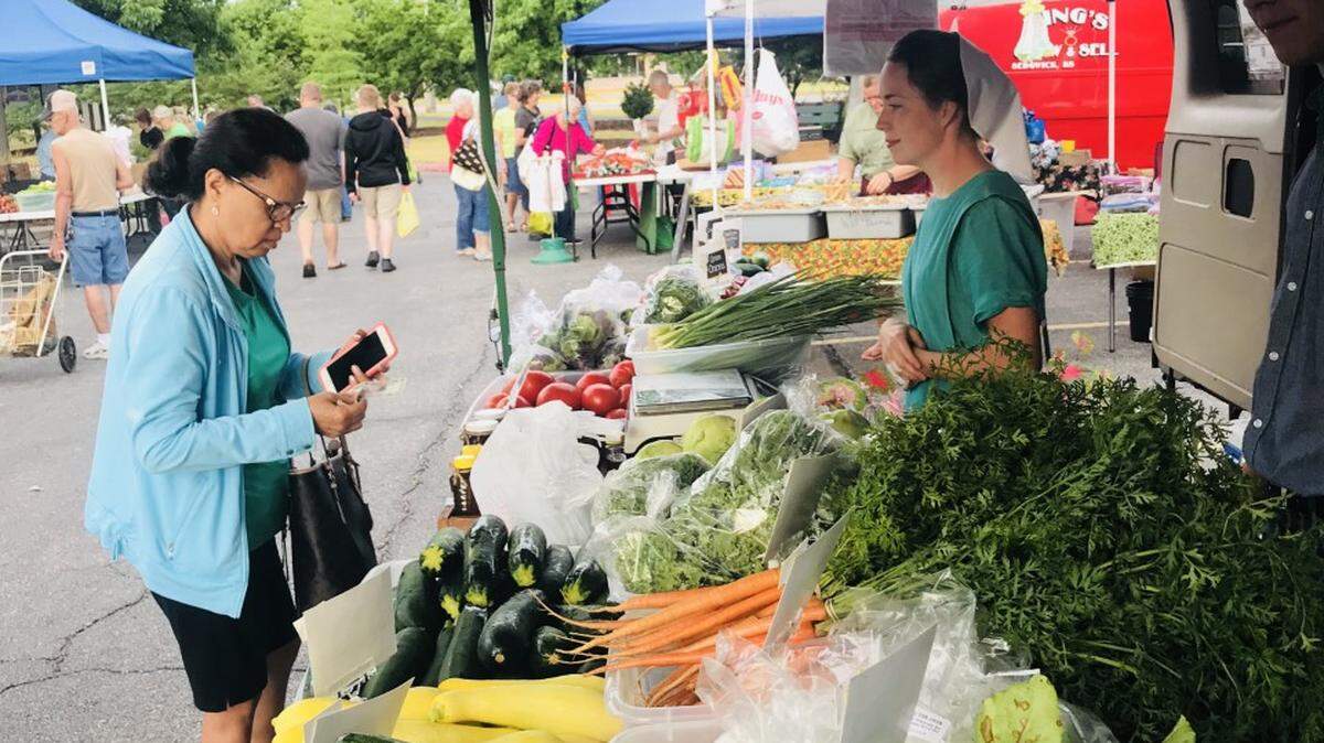 The Kansas Grown Farmers Market at the Sedgwick County Extension Center, 21st and Ridge, opens for the season on Saturday.