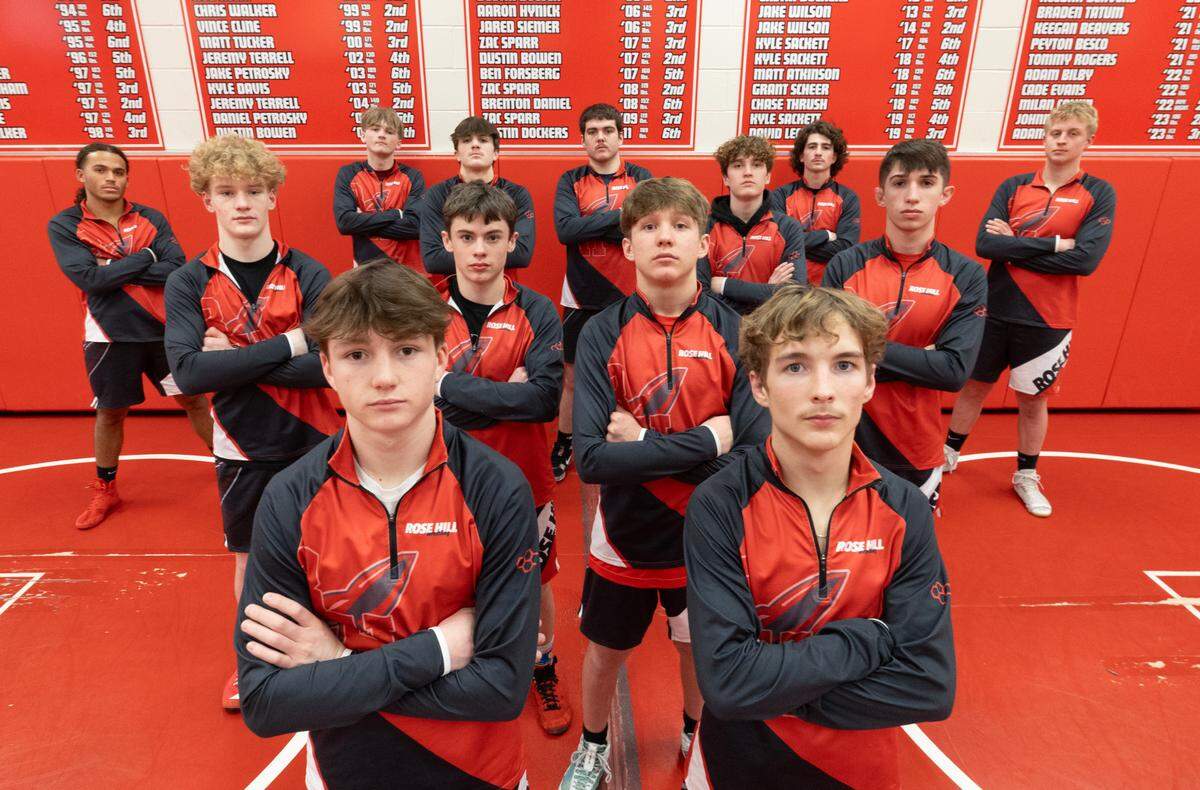 Behind a strong junior class, Rose Hill has ascended to become the top-ranked high school wrestling team in Kansas.