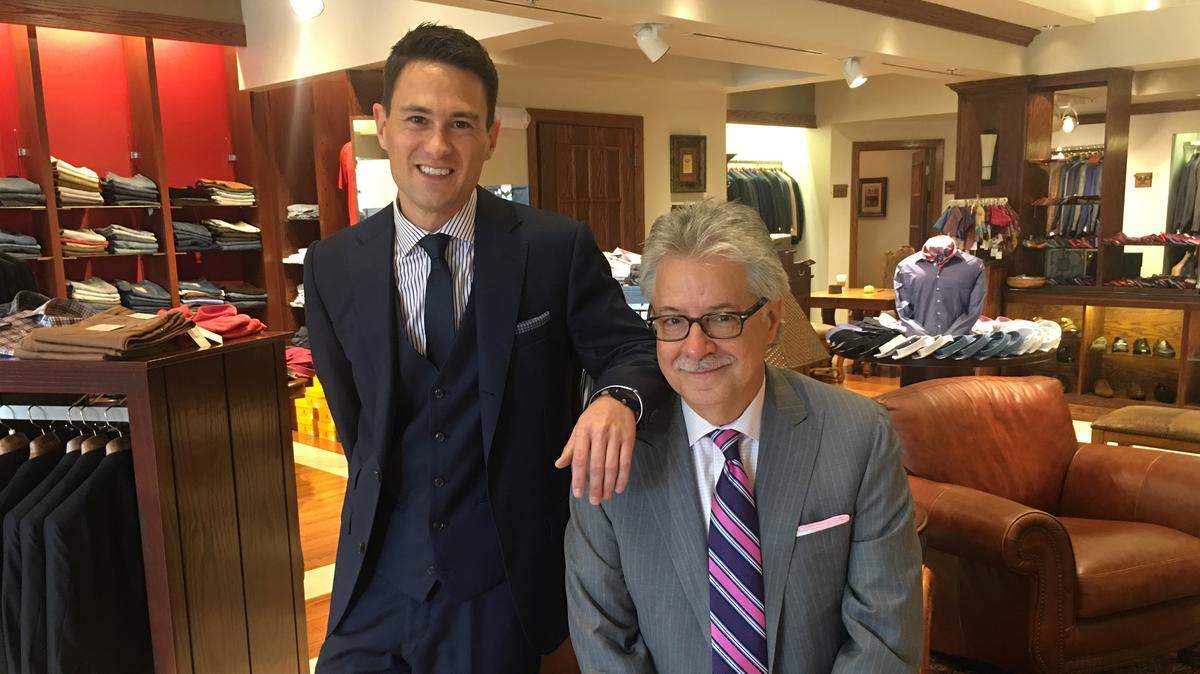 Britt Fulmer, right, has sold his Gentry Ltd to Parker Mitchell, left, and his brother, Grant, who is not pictured. Fulmer will continue working at the business.