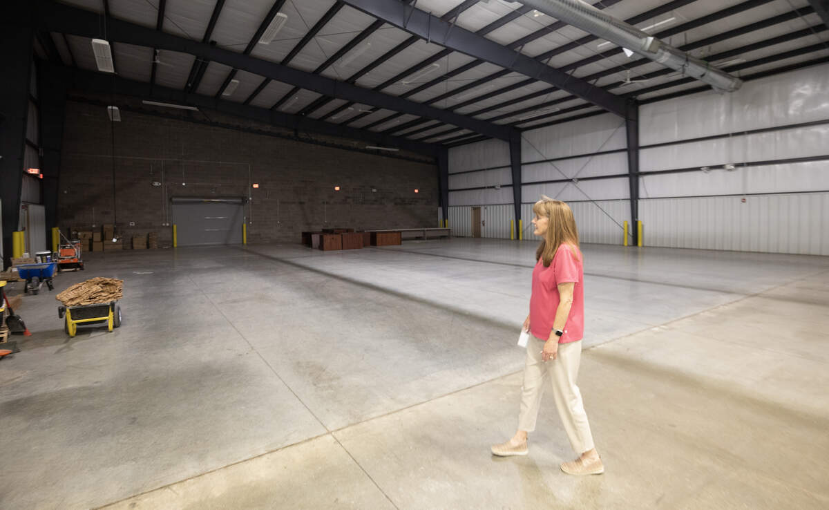 Sedgwick County election commissioner Laura Rainwater shows off the secure warehouse section of the election office’s new location at 3639 N Comotara. The space will be used to house voting machines and other items.