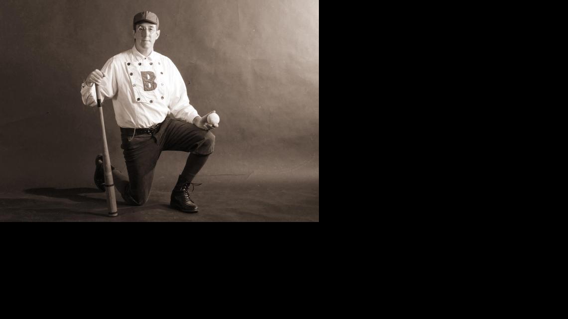 Cowtown volunteer Gary Lee portrays an 1870s vintage baseball player and organized Cowtown’s Vintage Base Ball Club. (Feb. 6, 2014)

