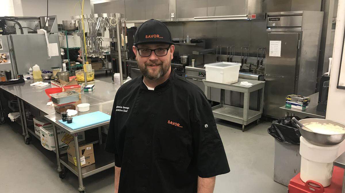 Ben George, the executive chef at Intrust Bank Arena, has feed so many people so many things this week, it's all a blur.
