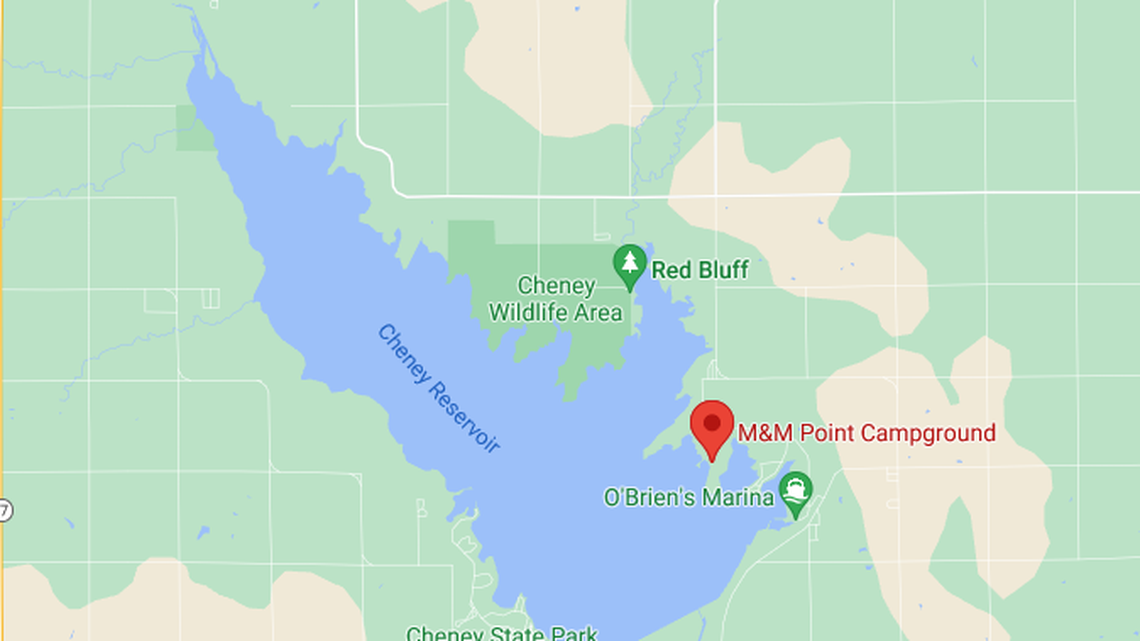 First responders are looking for an adult who fell off a boat Saturday on Cheney Lake near M&M Point Campground, an official said.