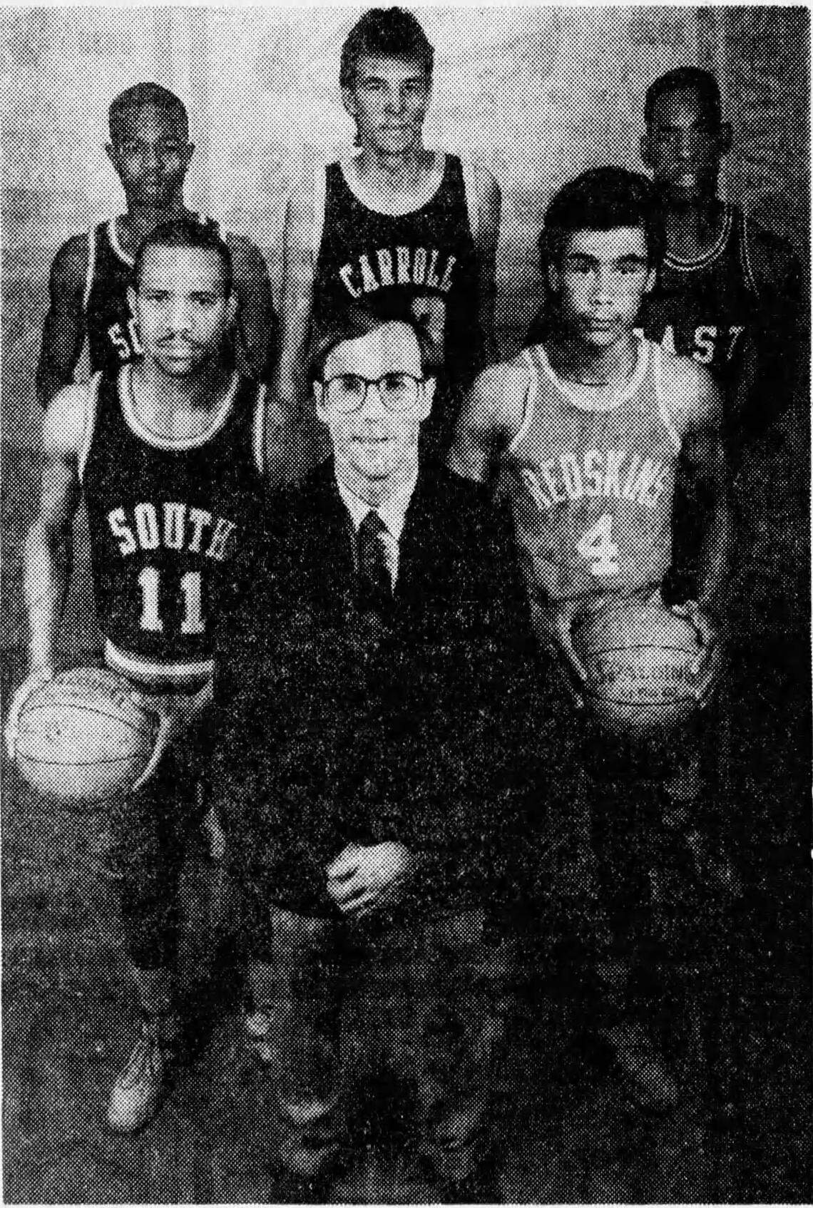 Marcus Zeigler Sr. (back left) was an All-State player his senior season in 1987 for Wichita South.