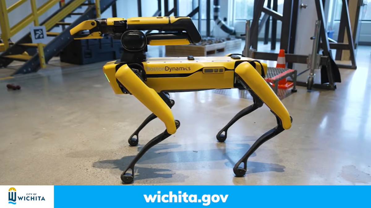 The Wichita Police Department will purchase one robot dog from Boston Dynamics for its bomb squad.