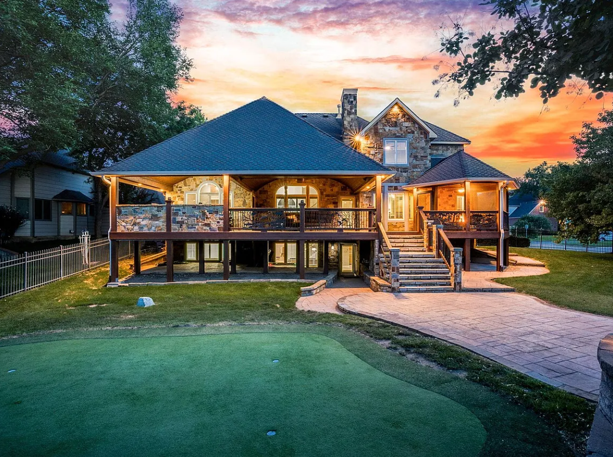 2868 N. Wild Rose Court is on sale in Wichita and comes with its own personal putting green.