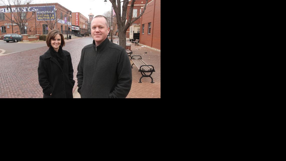 Old Town Association president Jason Van Sickle, right, and vice president Kimberly May. (Jan. 31, 2014)