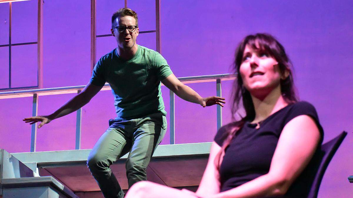 Shannon McMillan and Ryan Schafer appear in “Next to Normal,” a musical about a wife and mother enduring a tragedy, at Crown Uptown Theatre through Oct. 3.