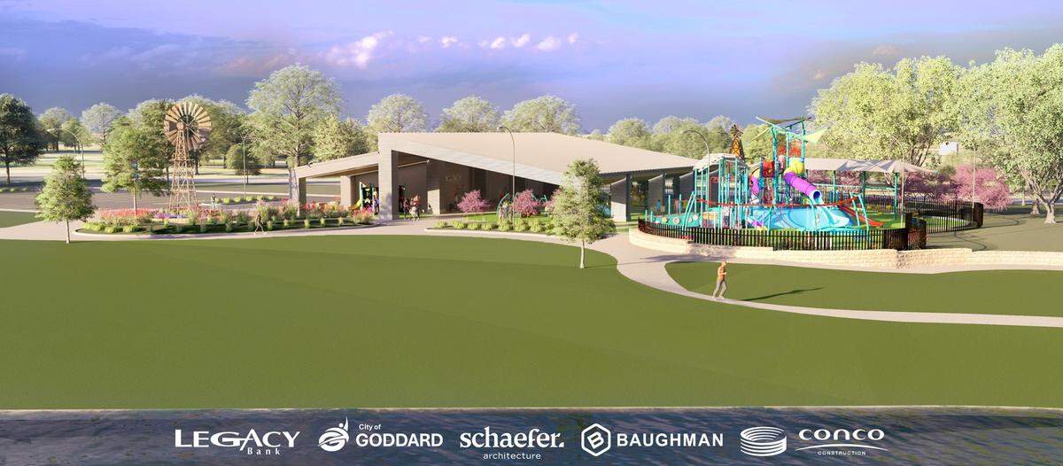 Renderings of Goddard’s new Legacy Bank Park, opening next year.