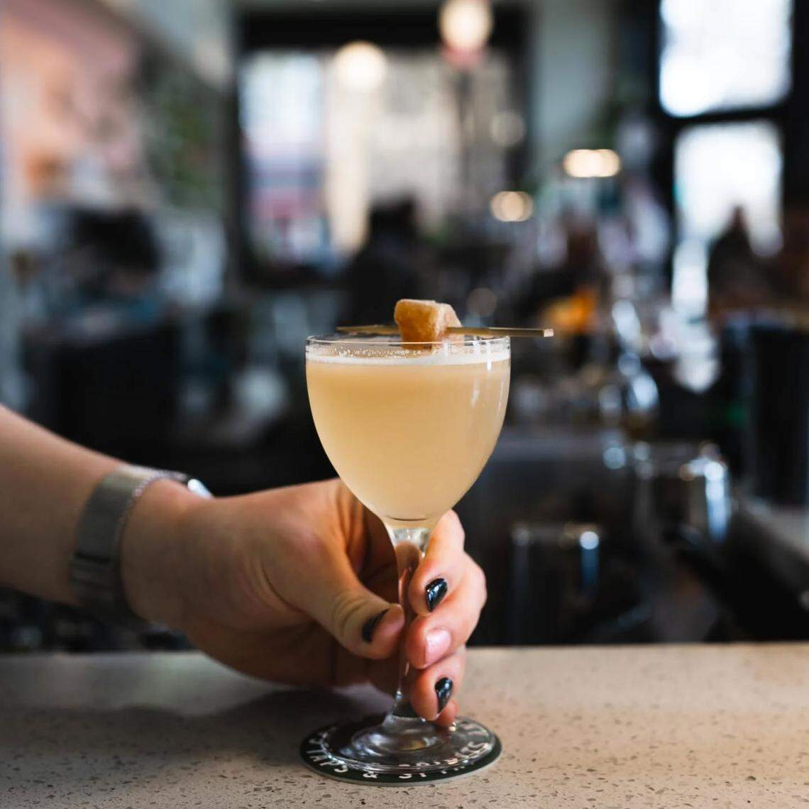 Good Company Taps & Spirits serves its usual menu of craft cocktails and pizza on Thursday-night vinyl nights.