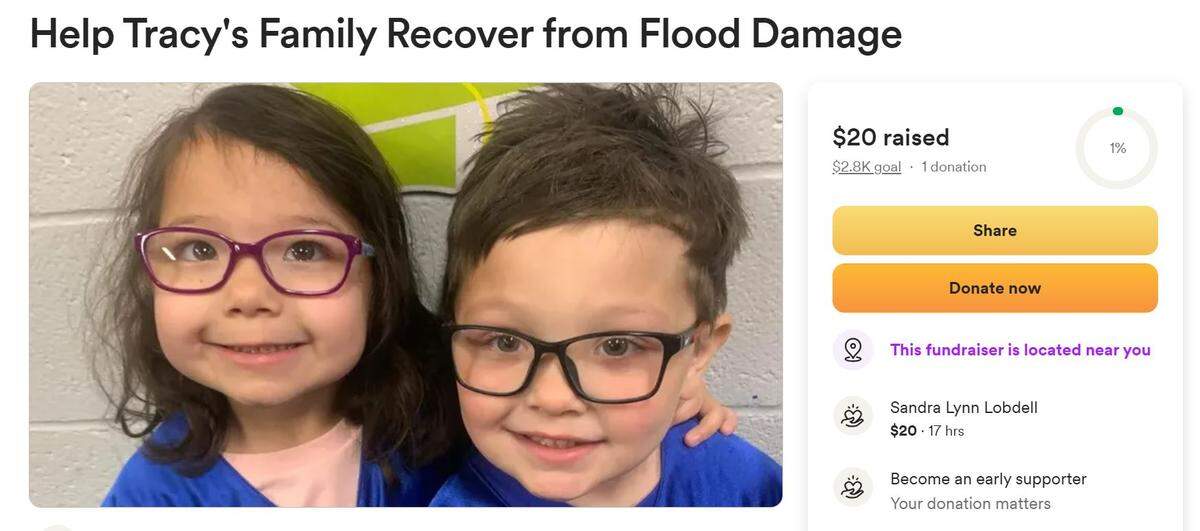 Tracy Toguchi set up a GoFundMe to help her family move after their basement flooded near Douglas and Rock.