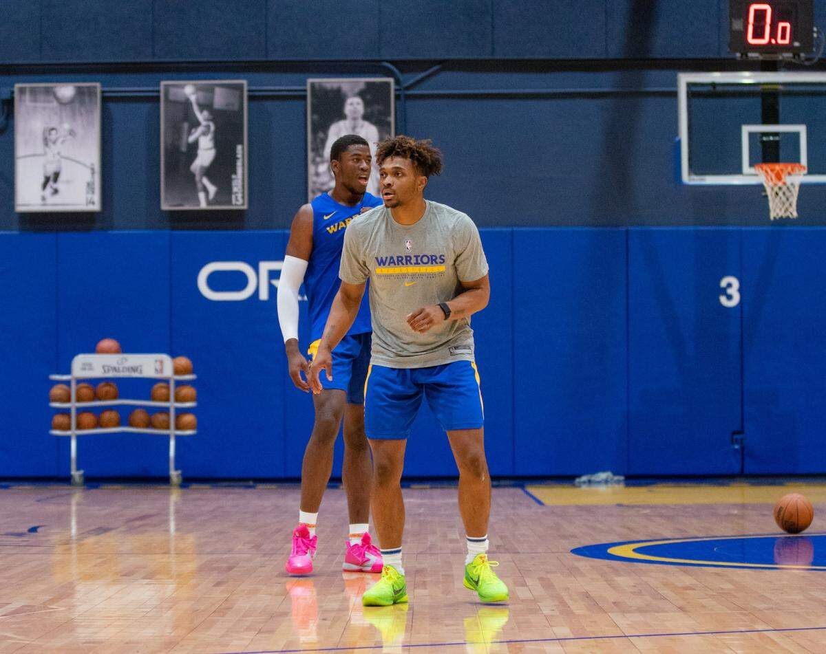 Wichita State’s Tyson Etienne during an NBA Draft workout for the Golden State Warriors on Tuesday.