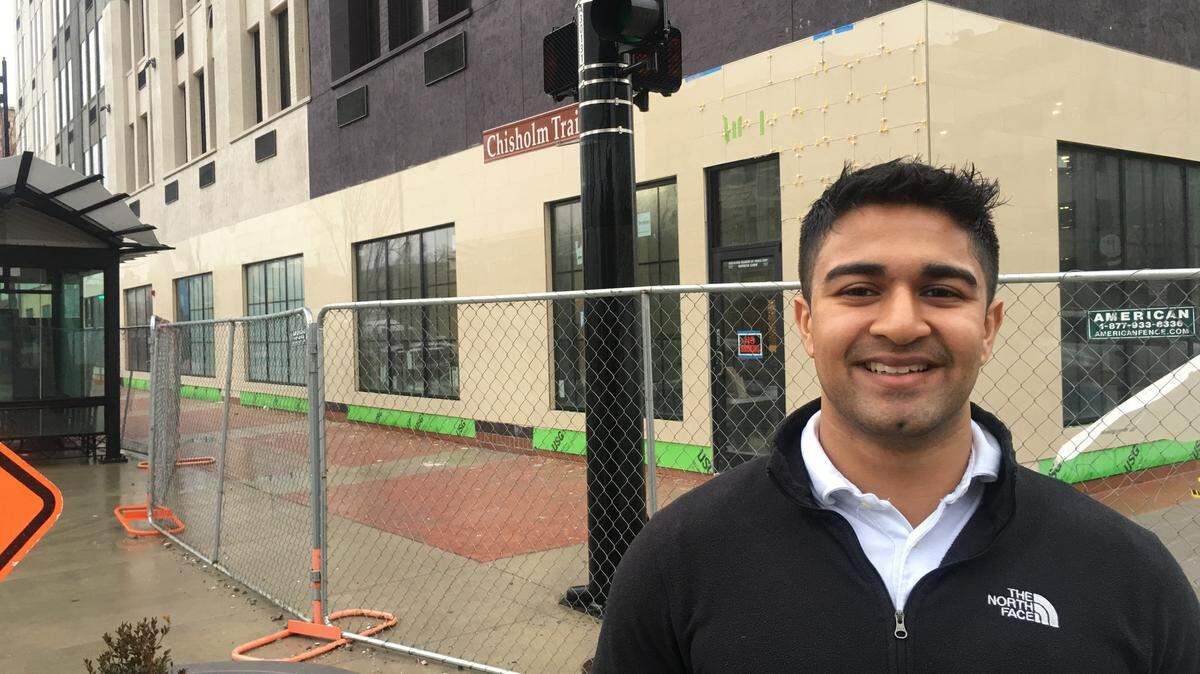 Sumit Patel, pictured, and his father, Mitesh, have landed a Starbucks for their Hilton Garden Inn at Douglas and Topeka. The full-service Starbucks won’t have a drive-through, but the Patels are working with the city to try to get a couple of 5-minute parking spots out front.