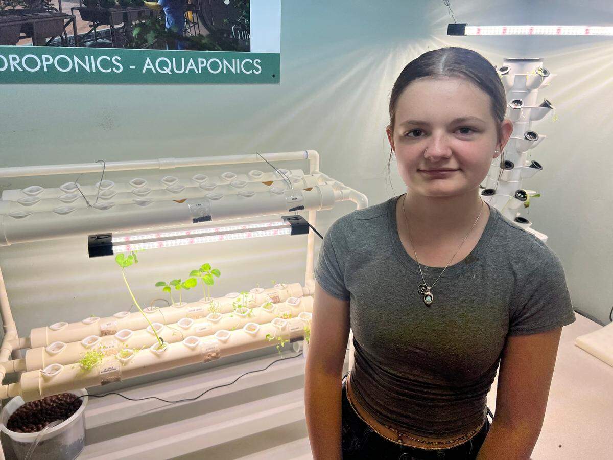 There’s an area at the new Space Discovery Institute in Andover that shows how food is grown in space. It’s a particular interest of Lilyanne Keyser, who oversees that exhibit.