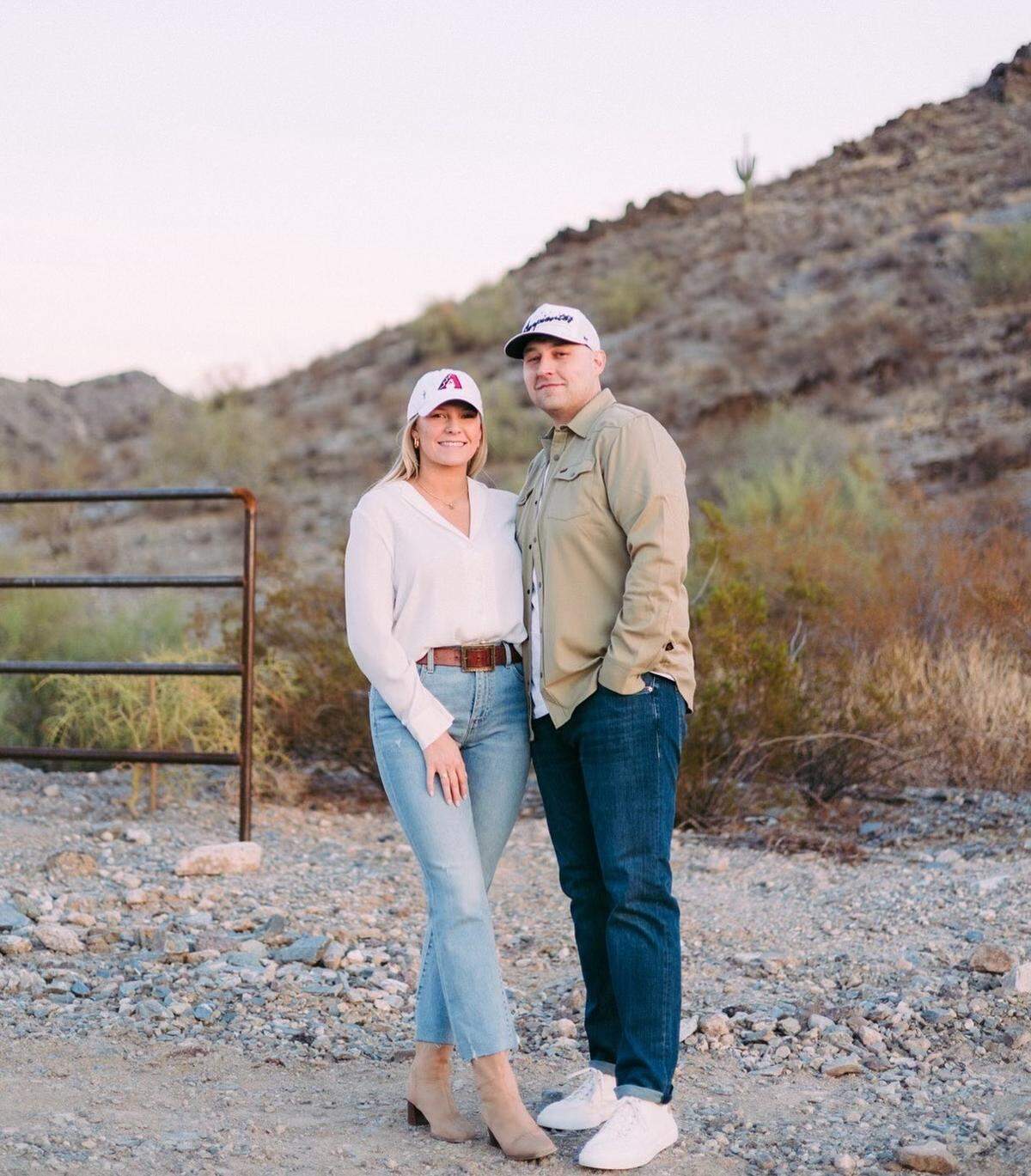 Jenna Headley, left, and Brandon Ventling will be married in just a few weeks. They’re teaming up to bring ShotSuite, a high-tech indoor golf simulator bar and restaurant, to Wichita.