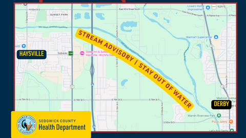 Stream Map Kansas KDHE lifts Haysville 'Big Ditch' stream advisory after testing ...