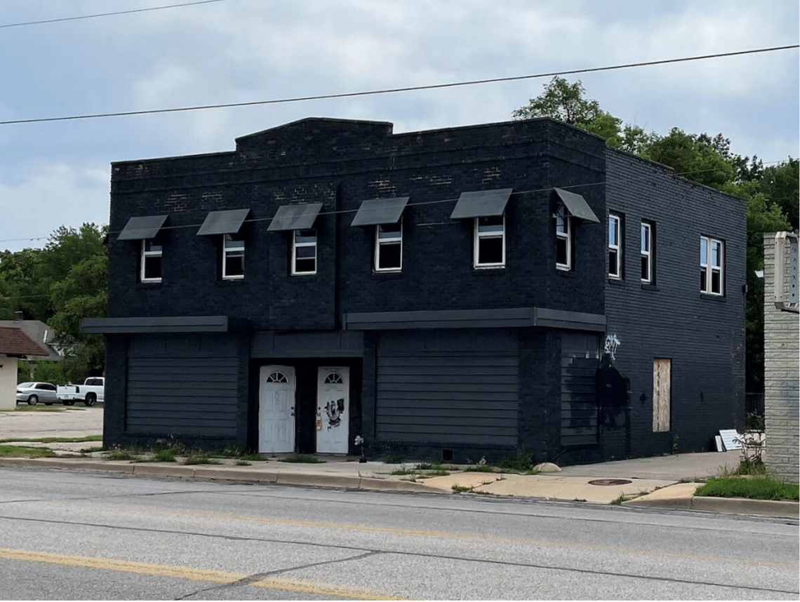 This is a photo of the building at 2017 E. Central that Alicia Ybarra of Vanya Designs Bridal Couture purchased last year and will reopen her business in on Tuesday.