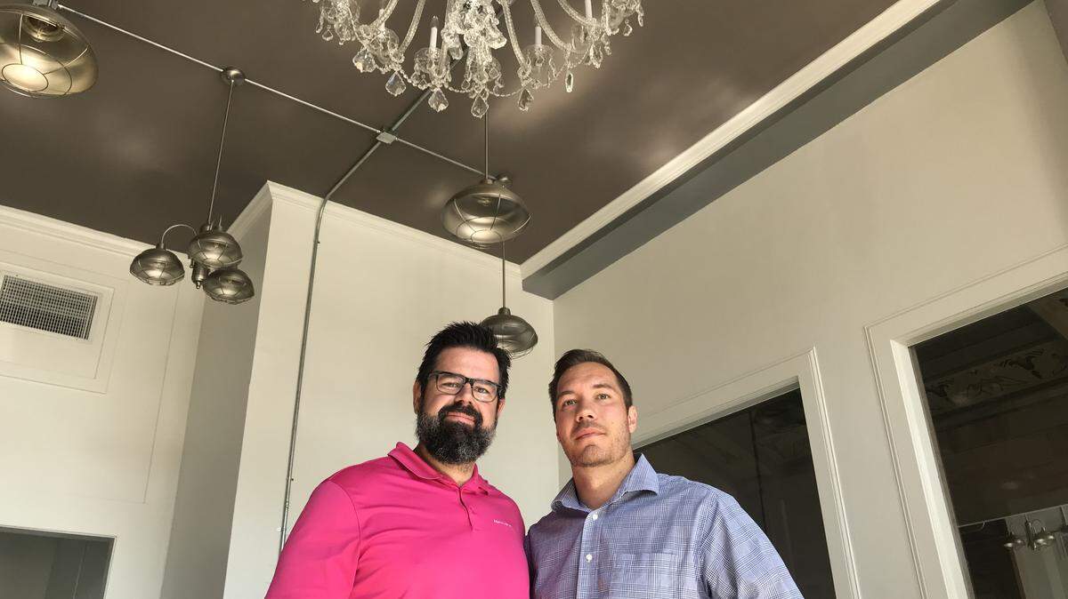Rodney Horton and Brock Mellinger are about to open Cana Wine  & Cocktails in the Petroleum Building in downtown Wichita.