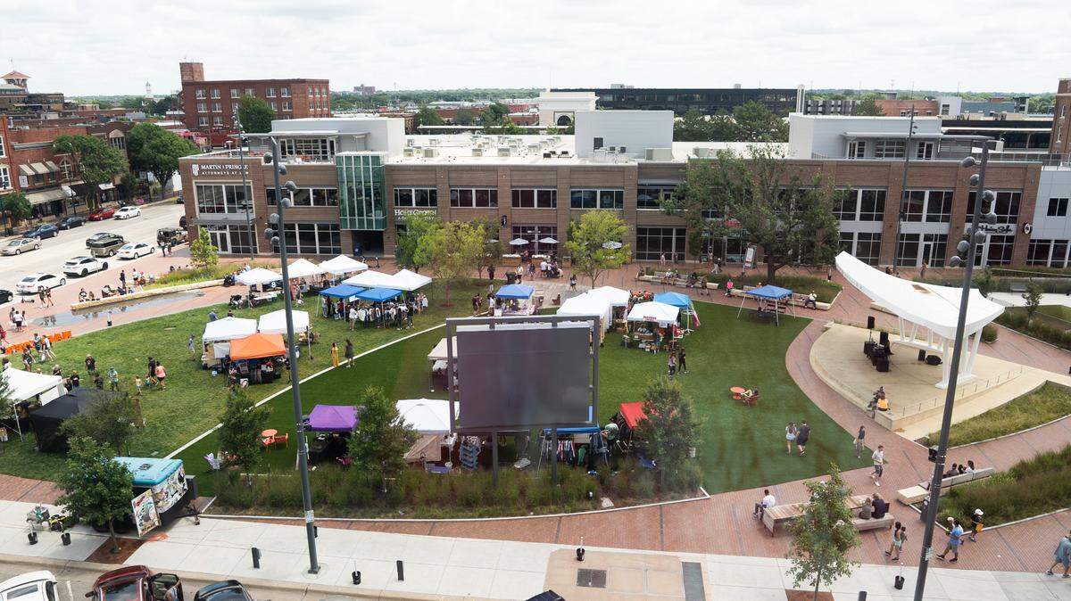 The Shop & Grub market returns on Sunday at Naftzger Park.