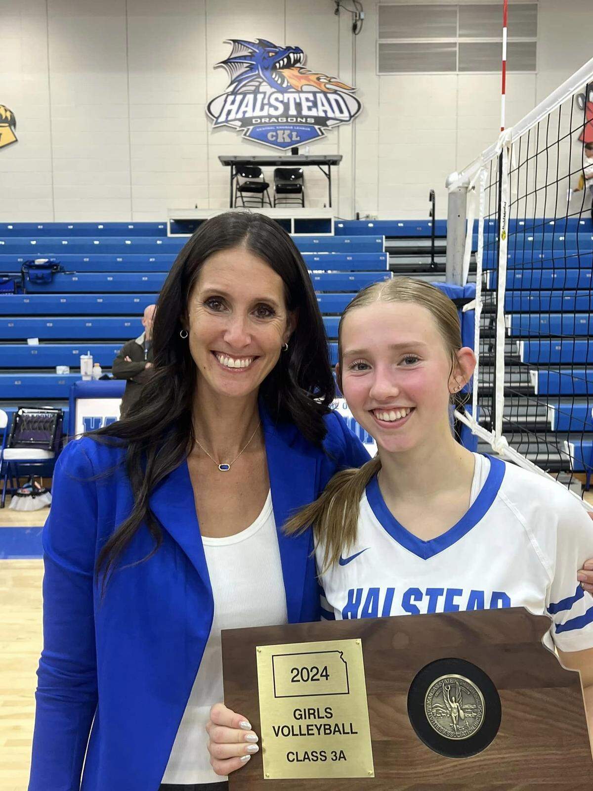 Halstead volleyball coach Diana Schutte and her daughter, Dalaina, the team’s senior setter, helped the Dragons reach the state tournament for the first time in 33 years.