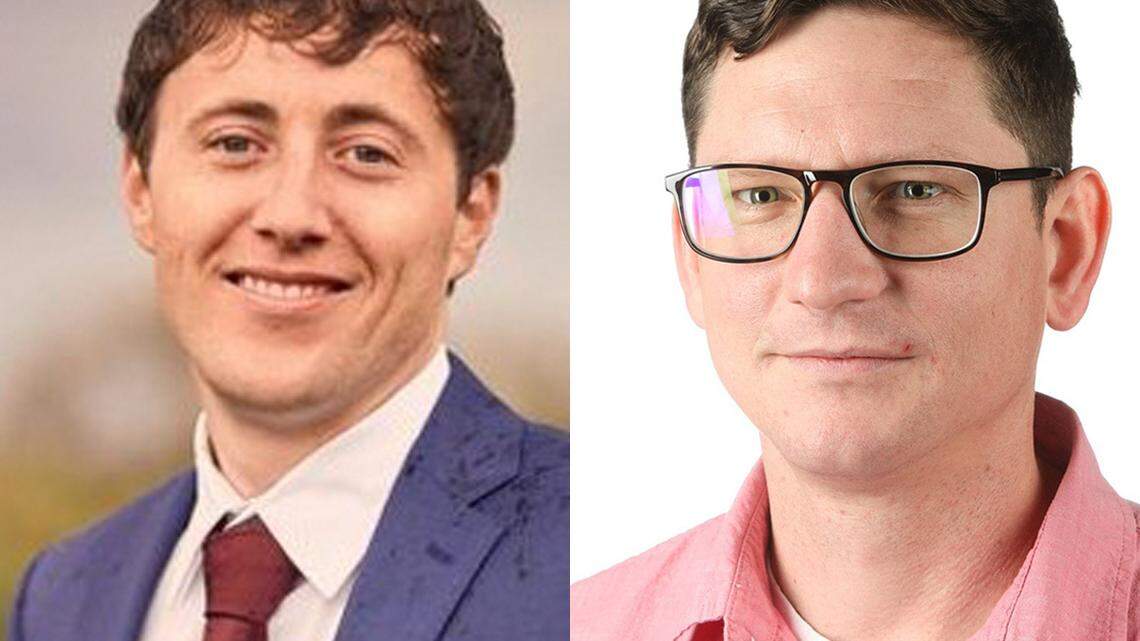 Wichita Eagle journalists Michael Stavola, left, and Chance Swaim.
