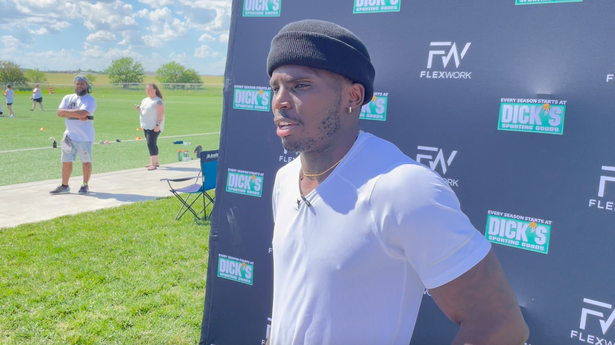Kansas City Chiefs wide receiver Tyreek Hill hosted a youth football camp in Wichita that attracted well over 1,000 people at Stryker Soccer Complex.