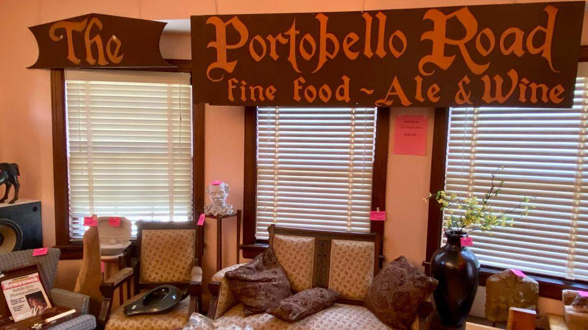 A Wichita estate sale that opened on Monday includes an old sign from the original Portobello Road restaurant.