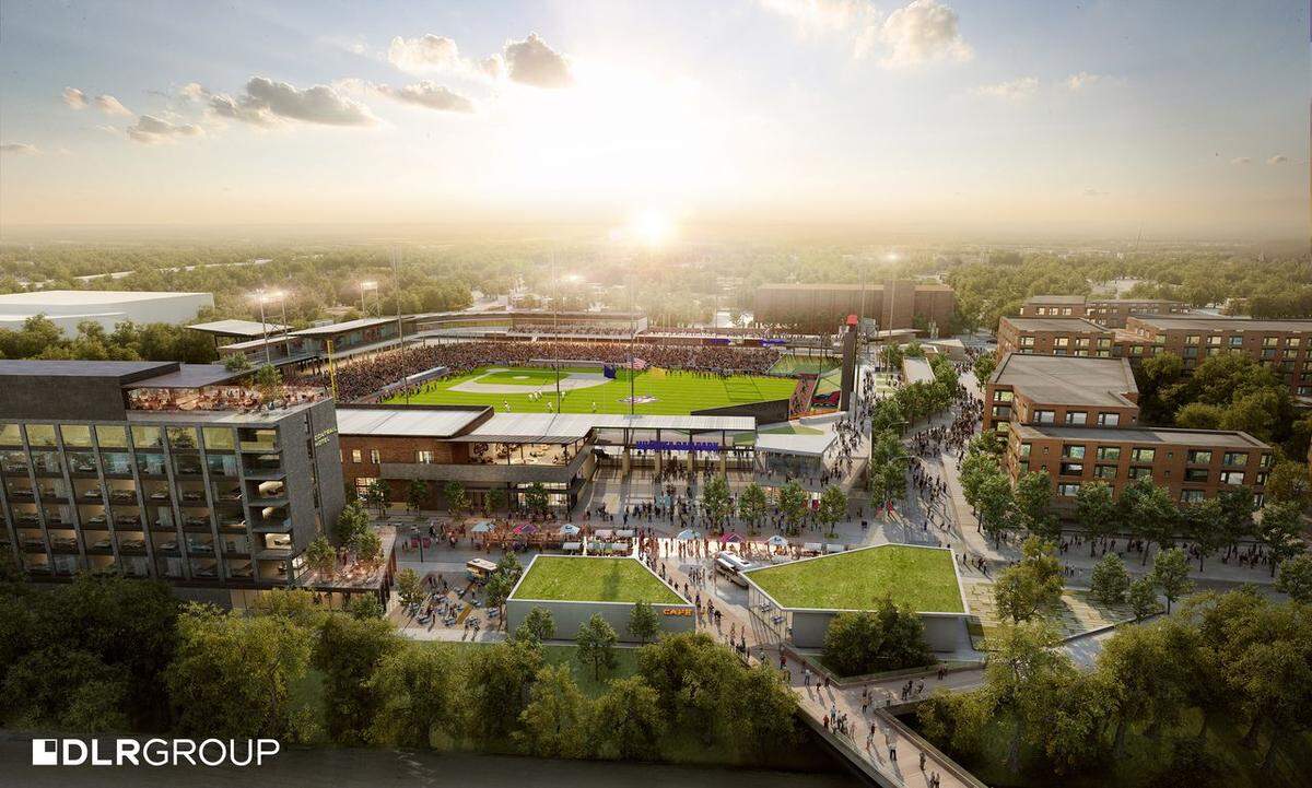 A view of EPC Real Estate Group’s planned development around Equity Bank Park.