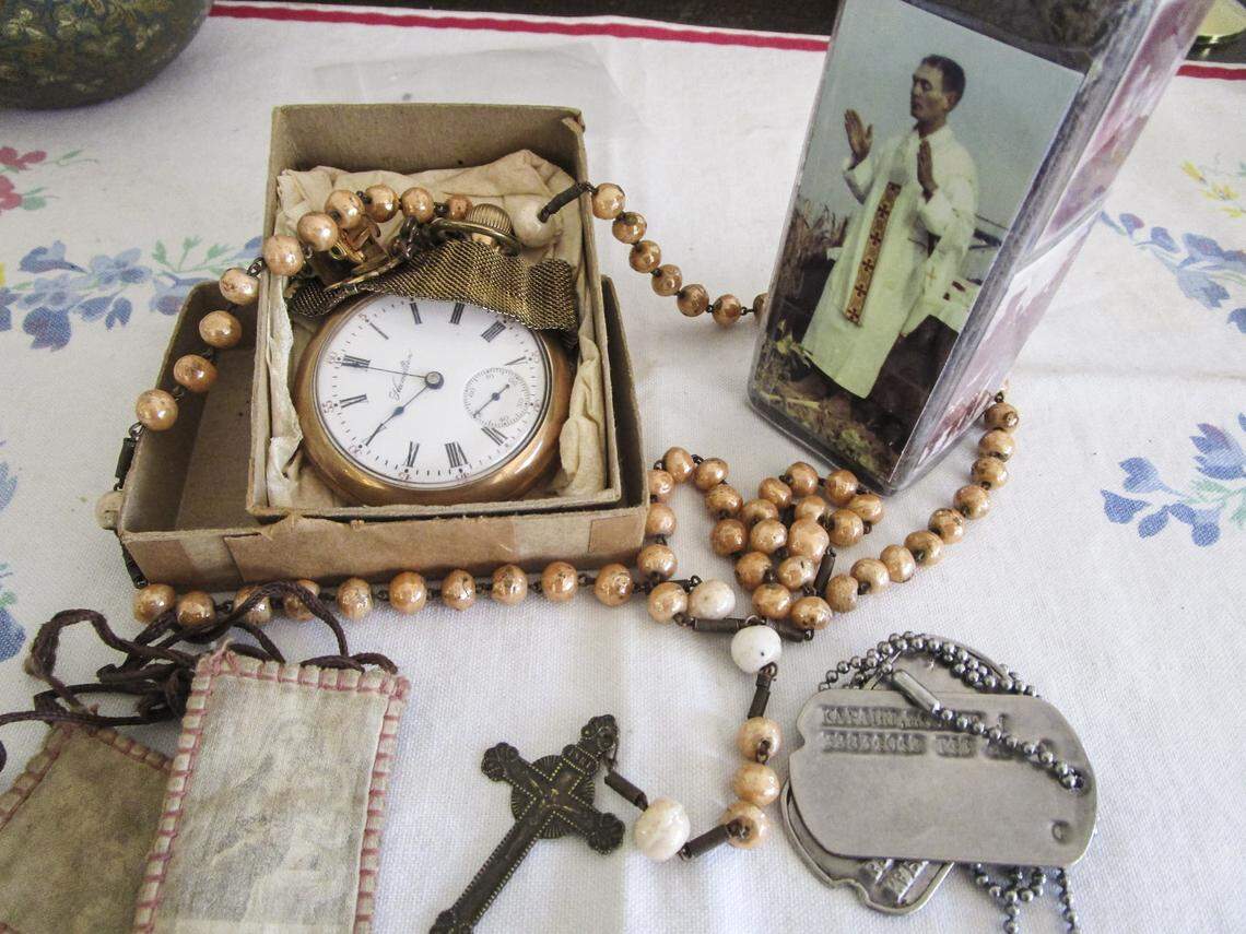 Ray Kapaun left these family items with his uncle’s remains in Hawaii.