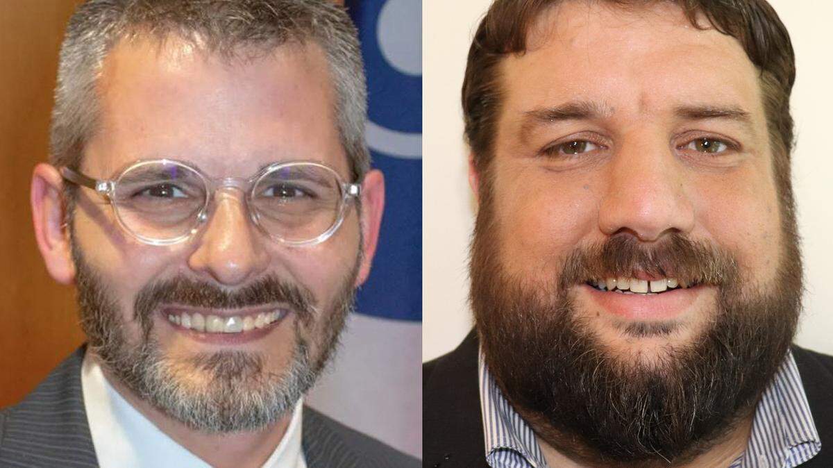 Challenger Mike Hoheisel, right, has defeated council member Jared Cerullo in the race for Wichita City Council District 3.
