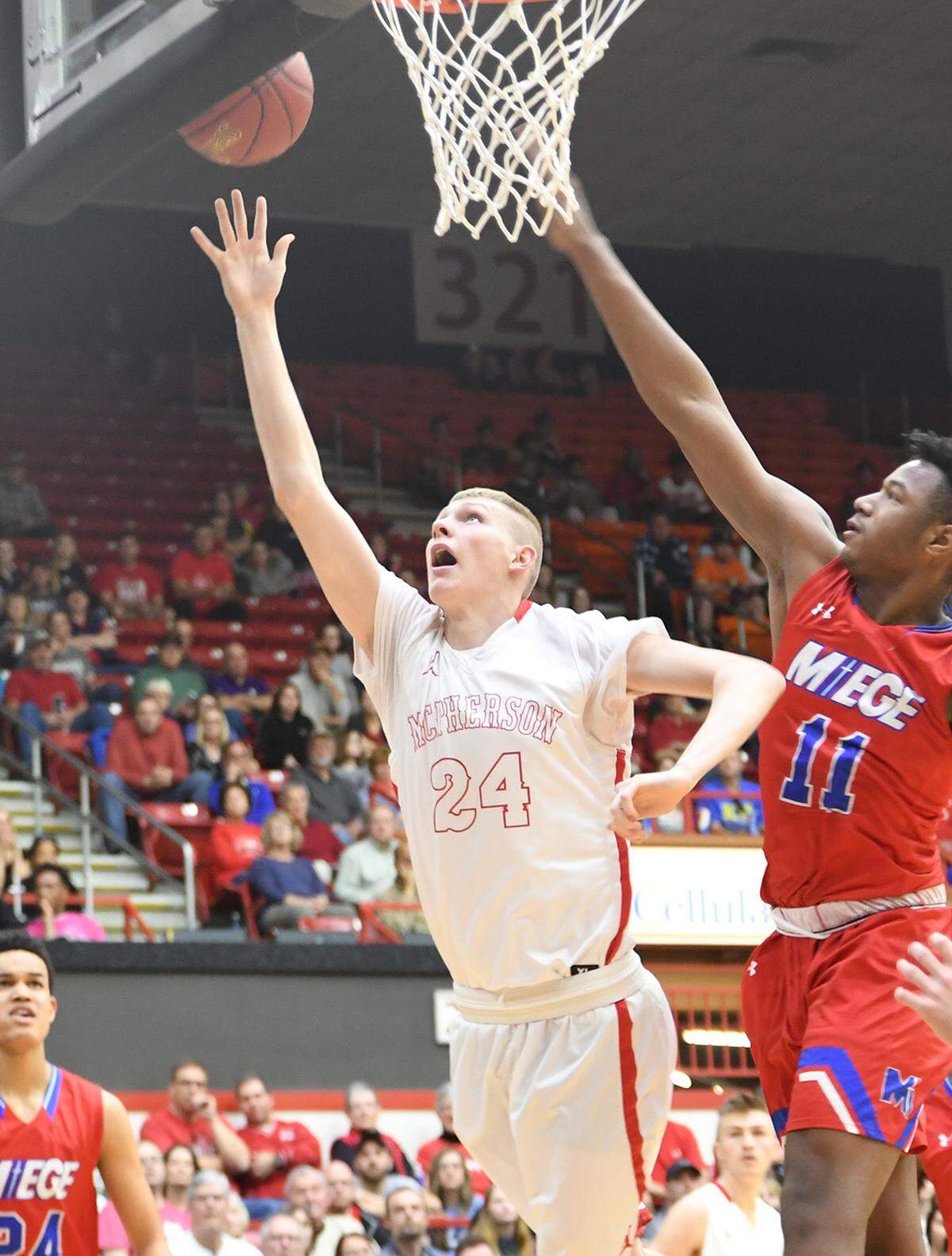Ben Pyle, a McPherson boys basketball senior forward.
