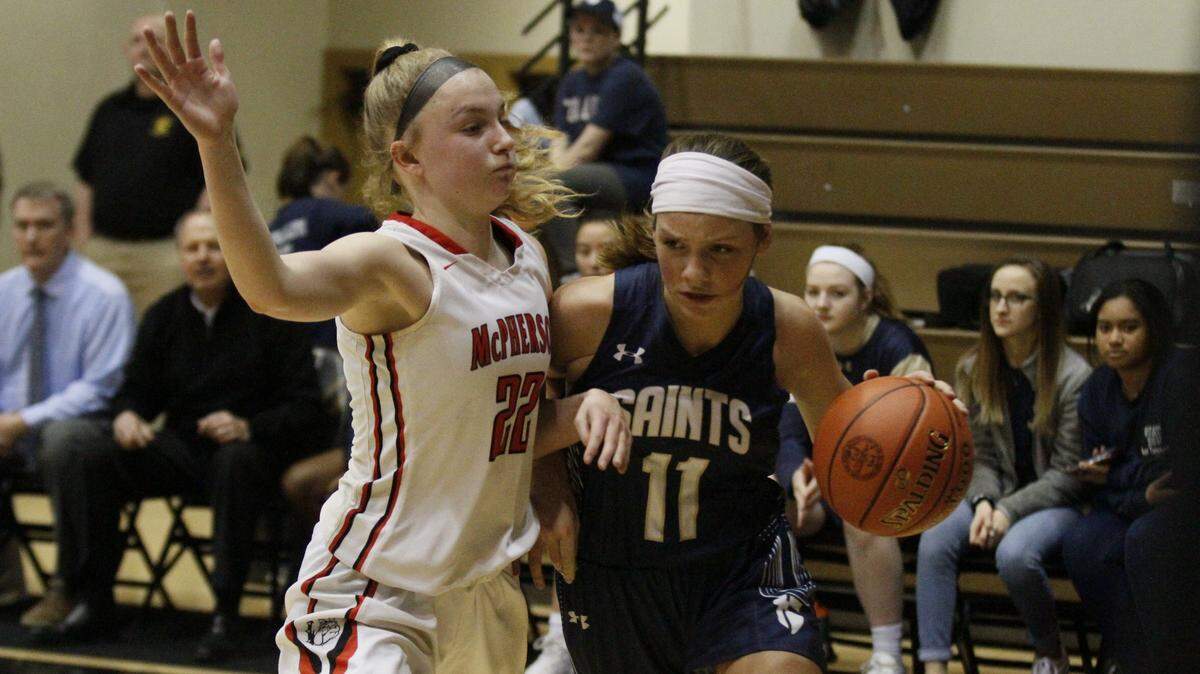 McPherson’s Grace Pyle and St. Thomas Aquinas’ Blythe Pearson